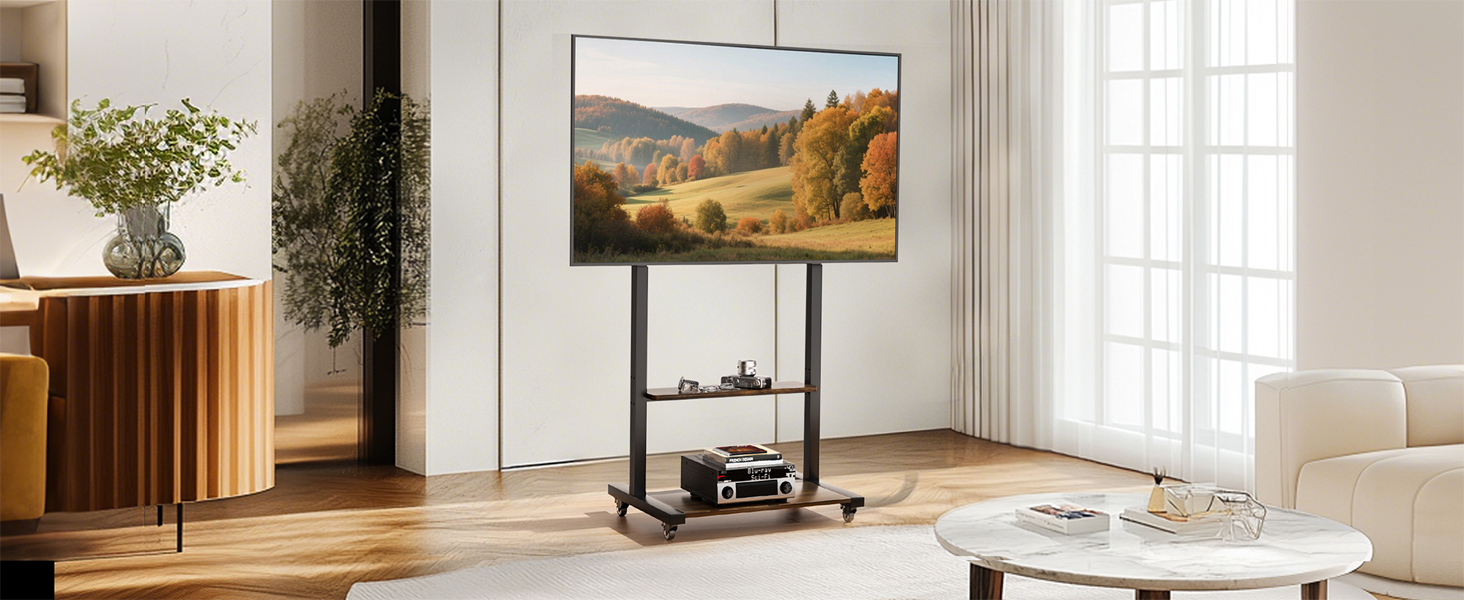 Amazon.co.jp: UNHO テレビスタンド テレビ台 キャスター付き モニター