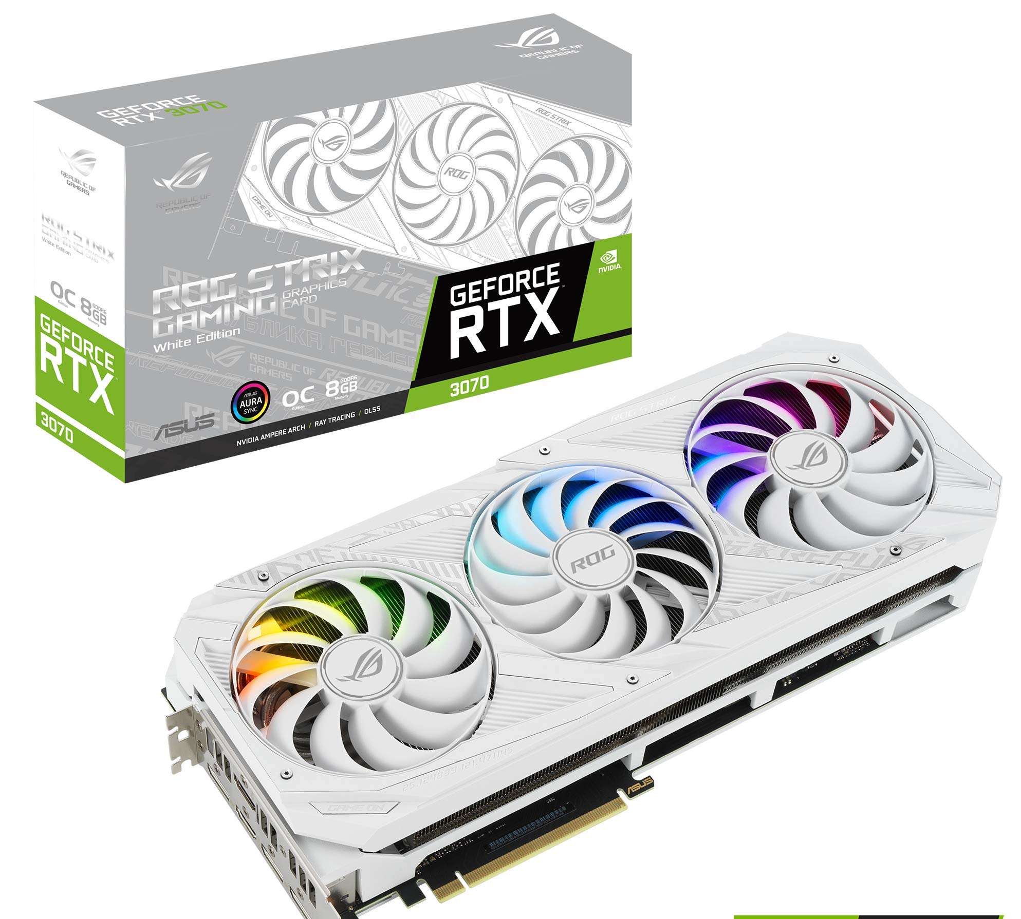 Amazon.com: ASUS ROG STRIX NVIDIA GeForce RTX™ 3070 White OC