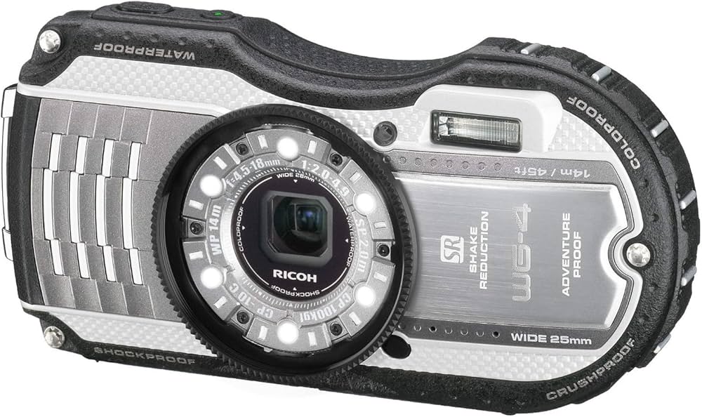 Amazon | RICOH 防水デジタルカメラ RICOH WG-4 シルバー 防水14m耐