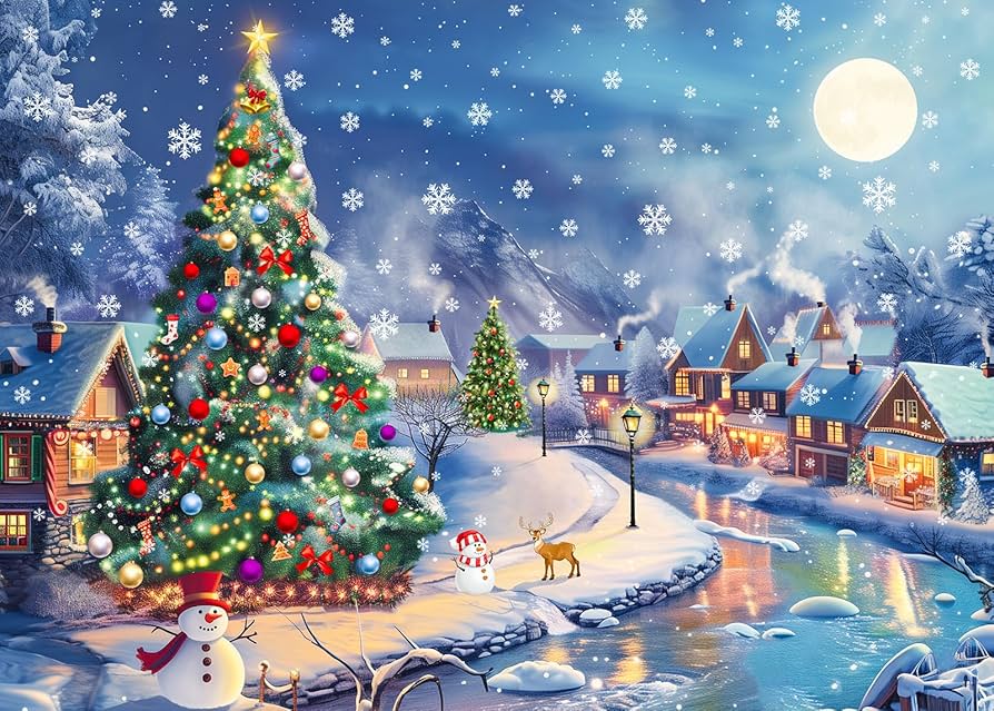 Amazon | CHengQiSM 1000ピース ジグソーパズル クリスマスの町 パズル