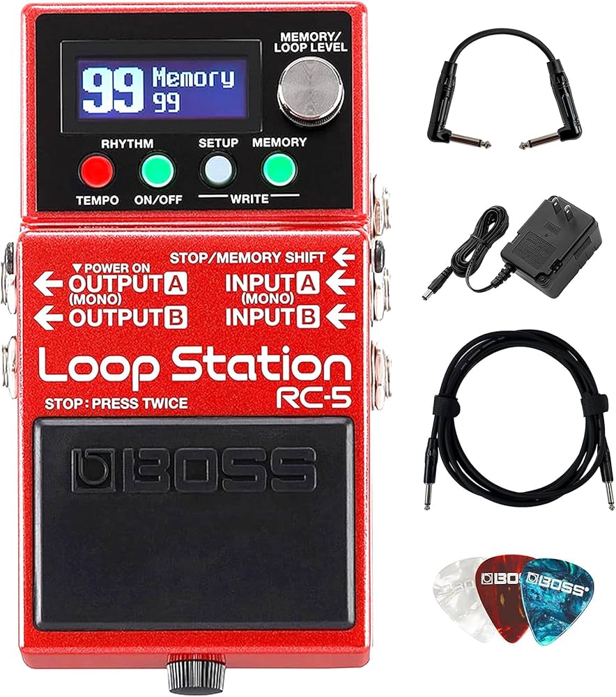 Amazon.com: Boss RC-5 Loop Station Bundle with Gearlux Power