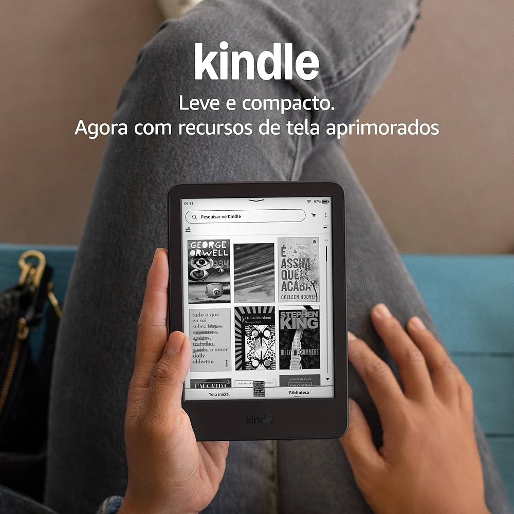 Kindle 16 GB (Geração mais recente) - Leve e compacto, com tela