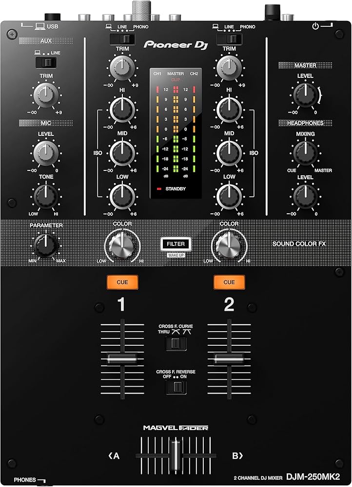 Pioneer DJM-250MK2 DJ Mixer With USB Connection, Black : Amazon.in