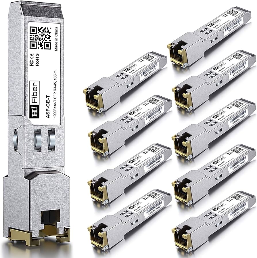 Amazon.com: H!Fiber.com 10 Pack 1.25G SFP to RJ45 Module, 1000Base