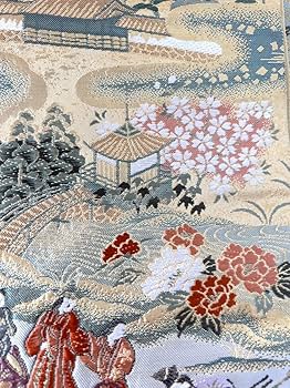 Amazon.co.jp: 全通柄 袋帯 正絹 金銀糸 金糸 袋帯 着物 帯 桜 総柄 総