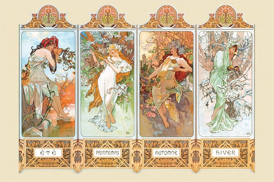 Alphonse Mucha アート作品 2点セット Alphonse Mucha アート作品 2点