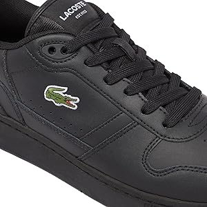 Amazon.com | Lacoste Mens T-Clip Set Sneaker, BLK/BLK, 7 | Fashion