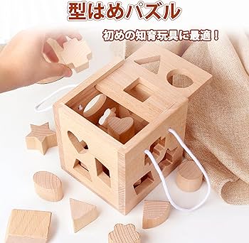 Amazon | Shinse 型はめ パズルボックス はめ込み 形合わせ 木の