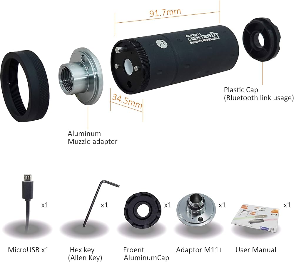 Amazon.co.jp: ACETECH Lighter BT トレーサー 弾速計機能 蓄光弾適用