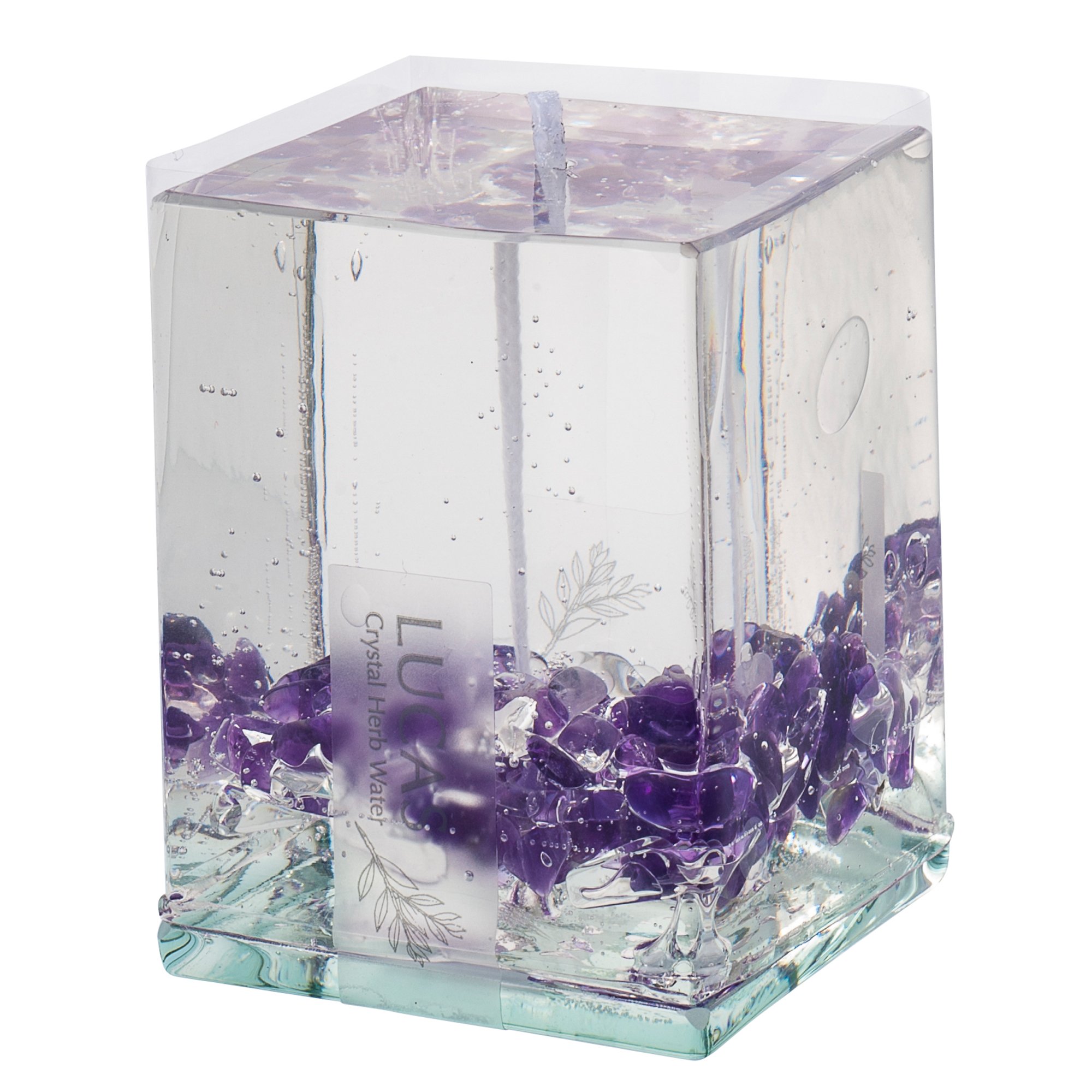 Amazon | LUCAS ホワイトセージ&天然石 浄化キャンドル 【アメジスト