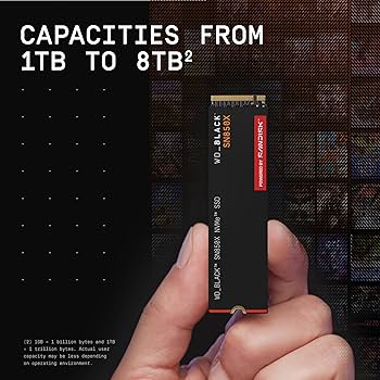 WD_BLACK, SSD SN850x 2TB NVMe M.2 2280 (Leitura até 7300MB/s e