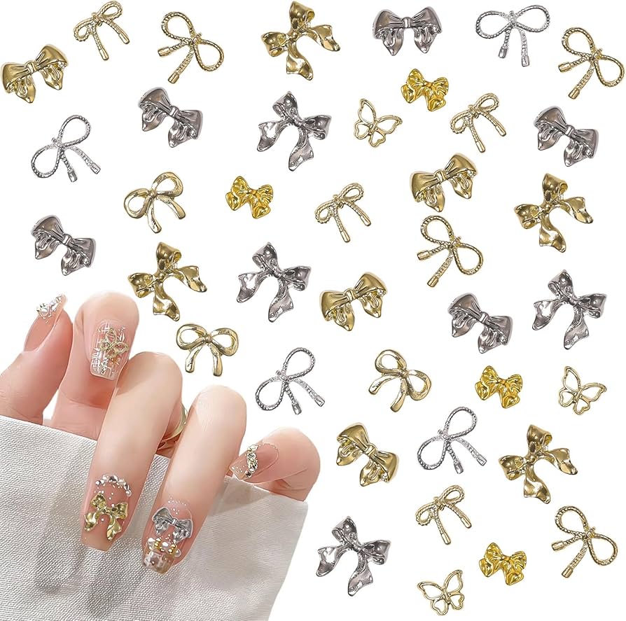 Amazon | ネイルパーツ リボン 100個セット 3D 立体 可愛い 蝶結び