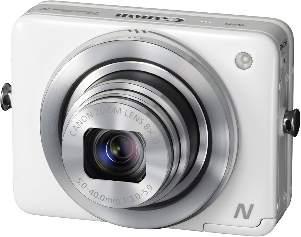 Canon PowerShot N Compact Digital Camera - White (12.1 MP, 8x