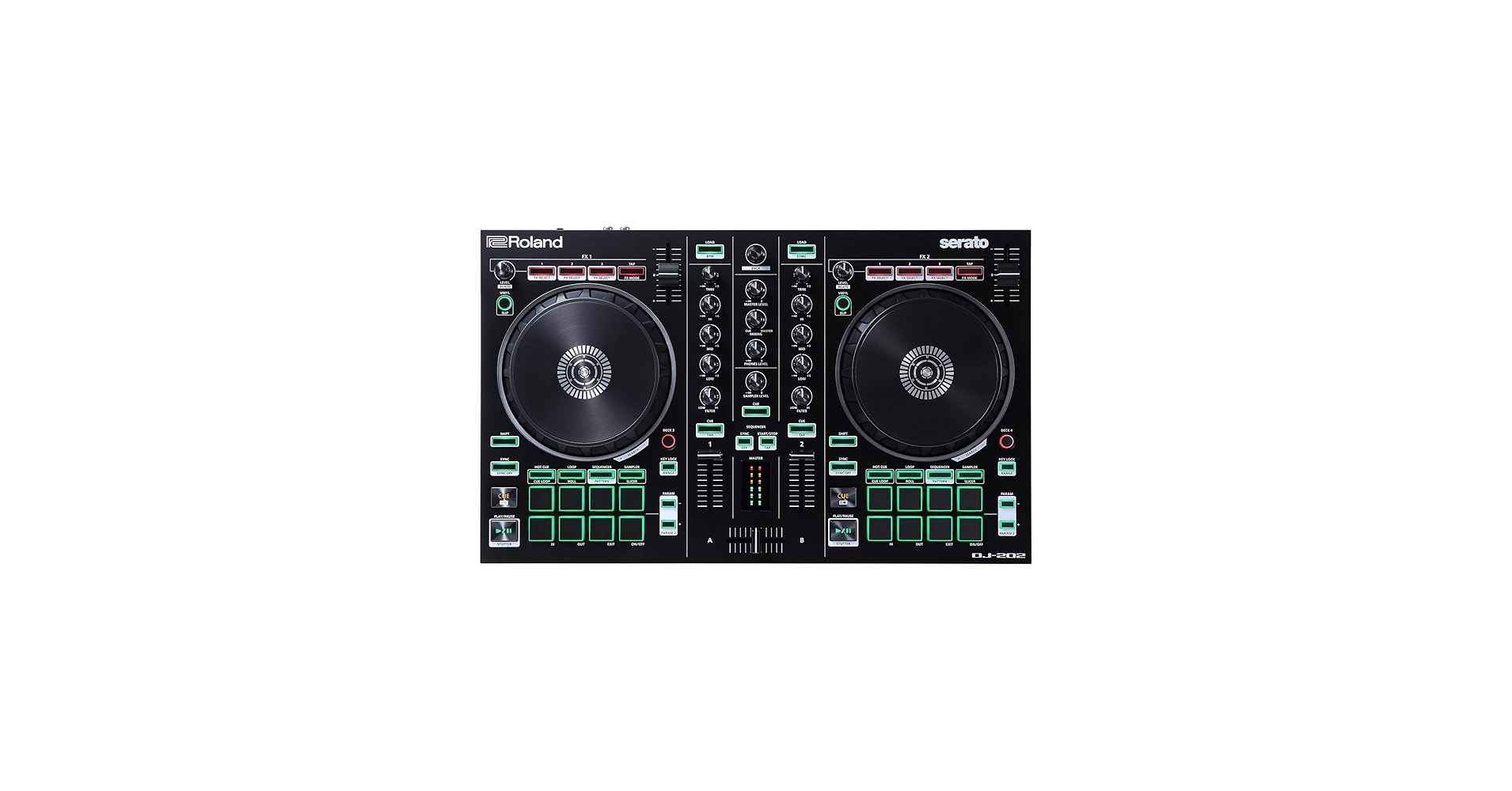 Amazon.com: Roland DJ-202 Compact DJ Controller | 2-Channel, 4