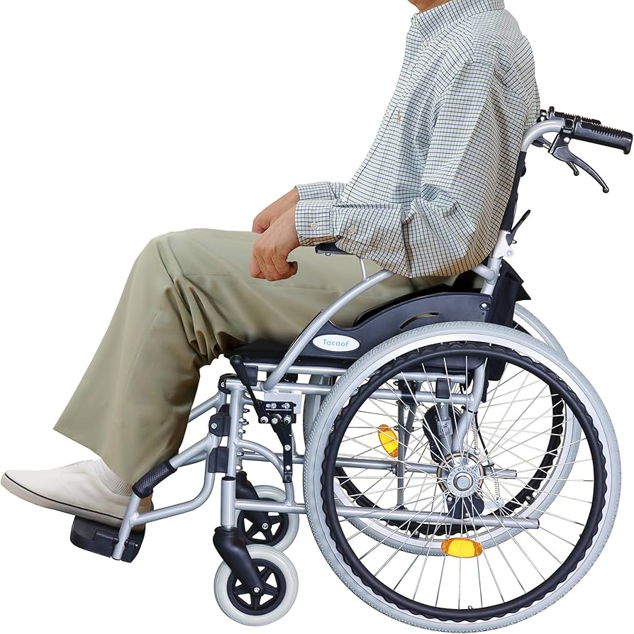 Tacaof テイコブ 車椅子 折りたたみ 自走式 ノーパンクタイヤ WHS07