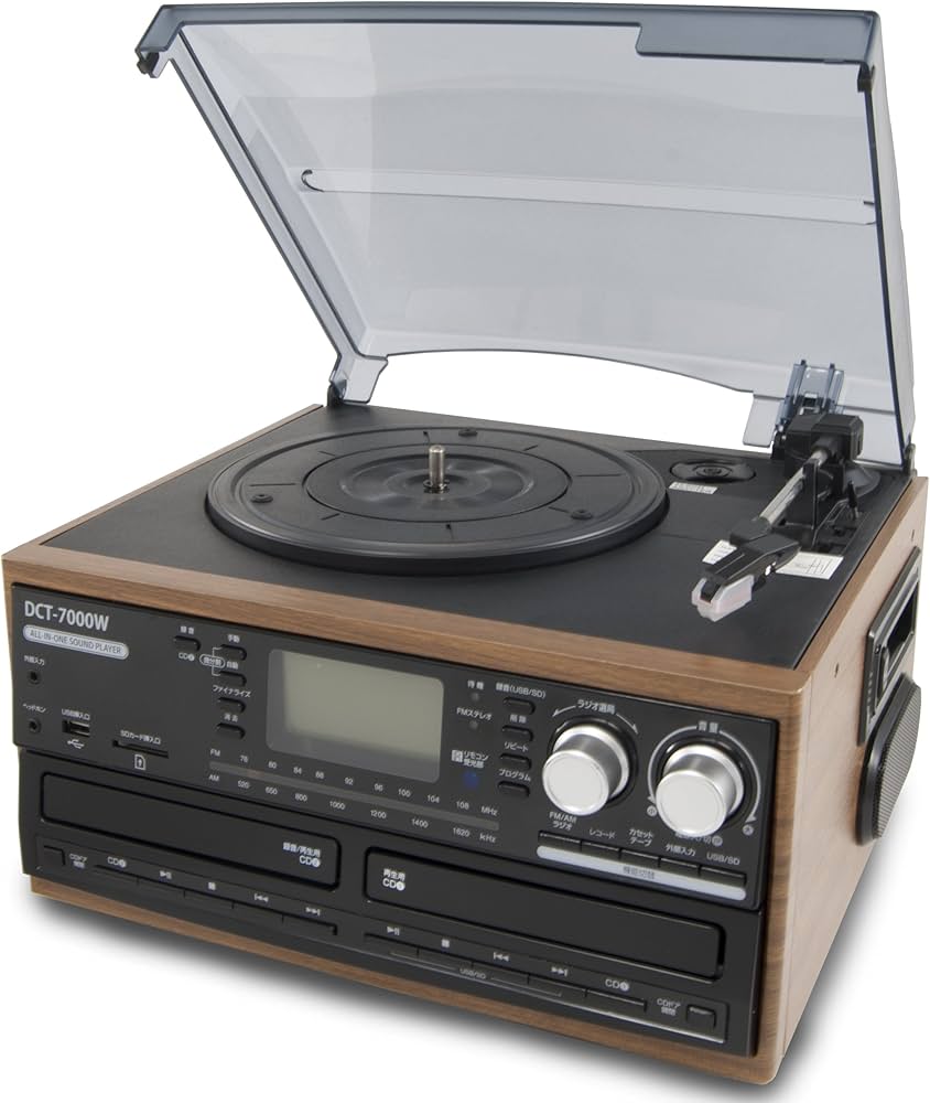 Amazon.co.jp: DCT 木目調 ダブルCD録音機能付 マルチレコード