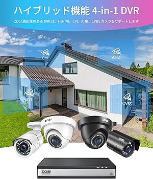 Amazon.co.jp: ZOSI 16CH 1080P 防犯レコーダー hdd2tb 防犯カメラ対応