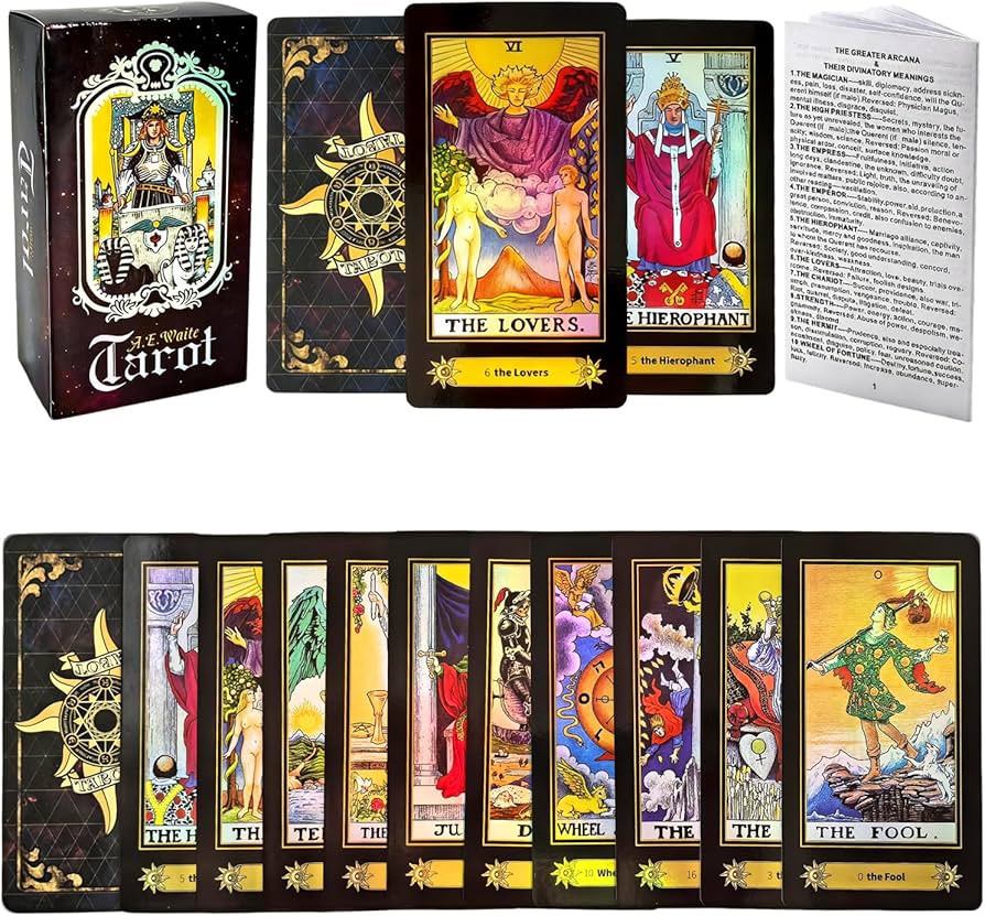 Tarot Cards Deck Set, 78 Classic Tarot Cards for Beginners