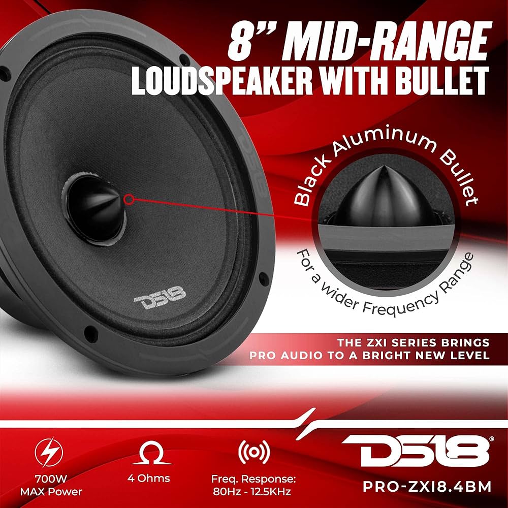Amazon.com: DS18 PRO-ZXI8.4BM 8 Inches Car Audio Mid-Range