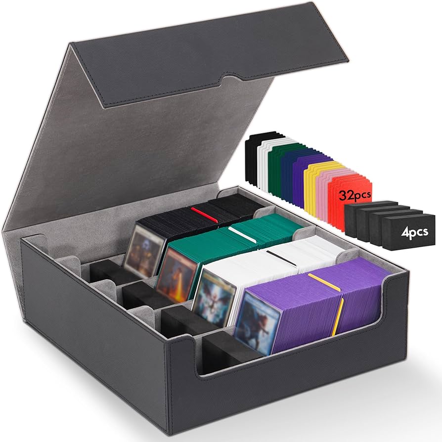 Amazon.com: Zettokete Trading Card Storage Box 2400+,4 Row MTG