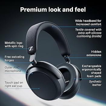Amazon.com: Sennheiser Momentum 4 Wireless Headphones, Bluetooth