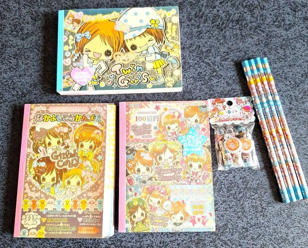 Amazon.co.jp: 平成レトロ 女の子 メモ帳3冊 キャップ えんぴつ