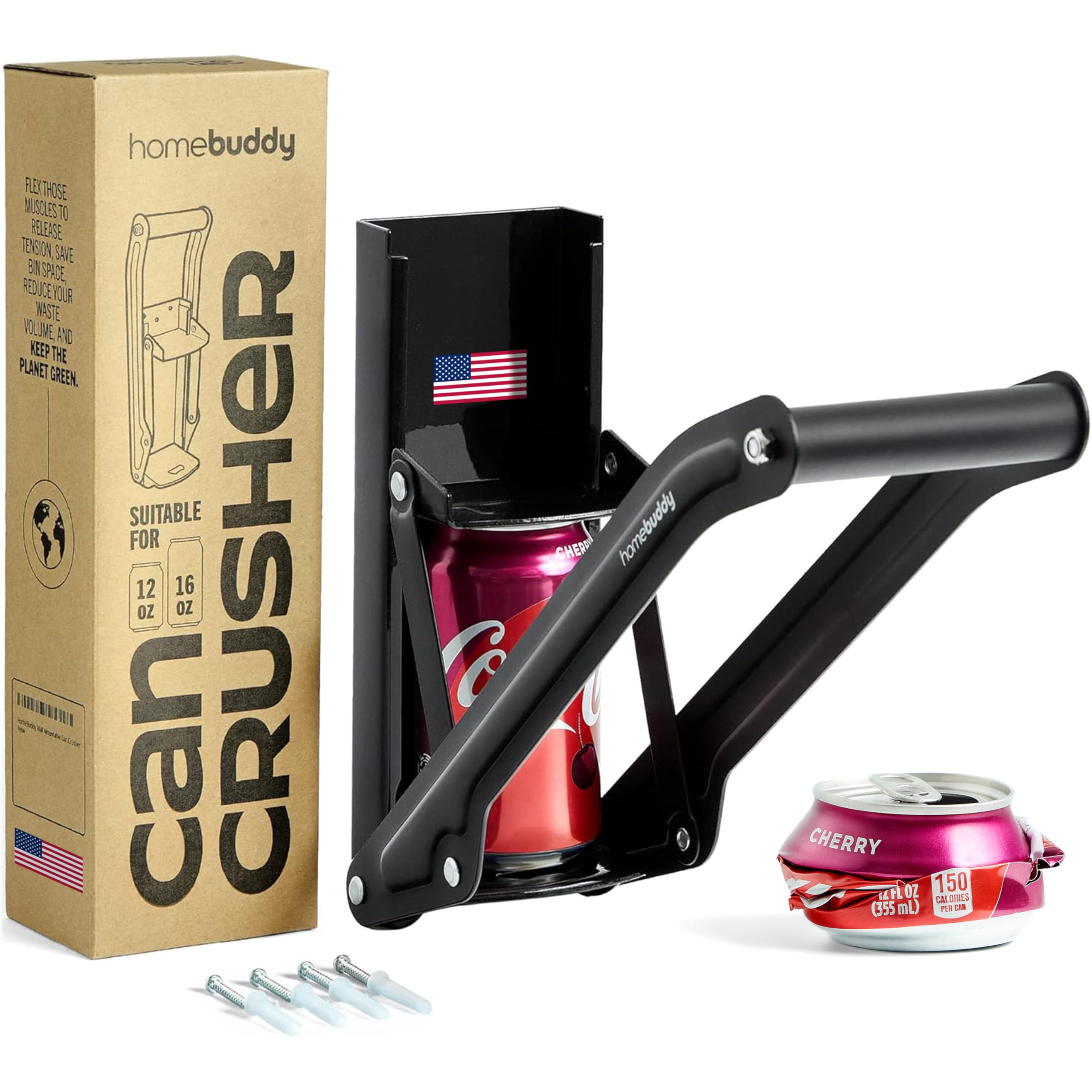 Amazon.co.jp: HomeBuddy 空き缶つぶし機 壁掛け用 アルミ缶（350ml