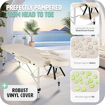 Amazon.co.jp : TecTake 軽量ポータブルマッサージテーブル 快適な2