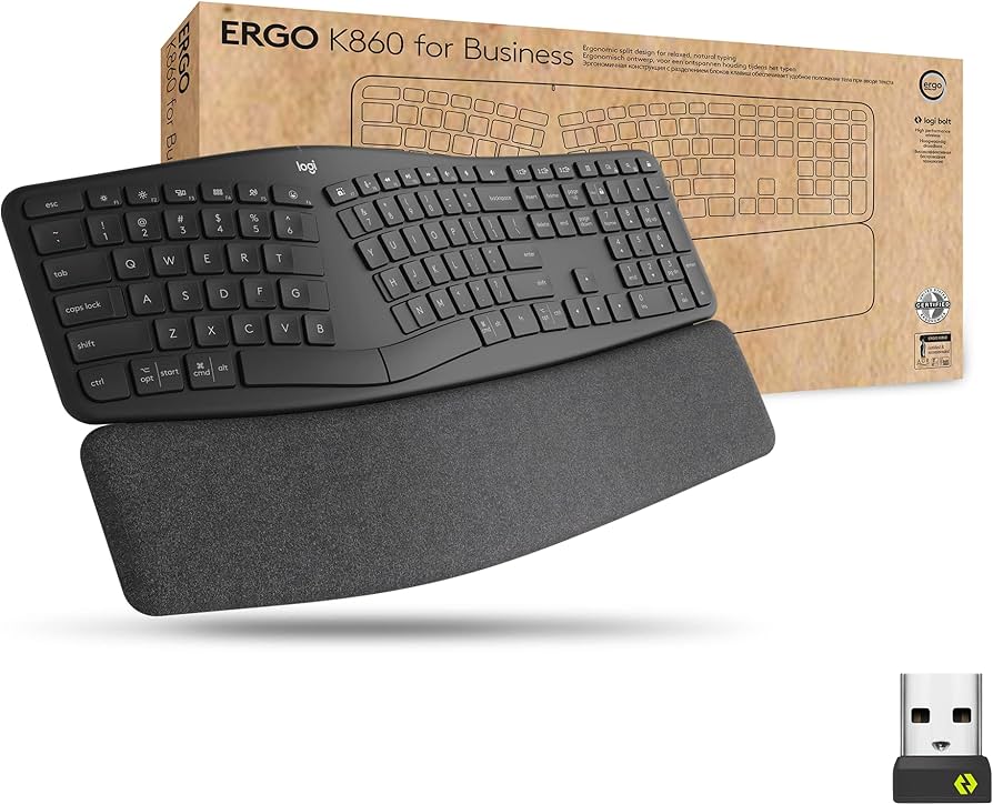 Amazon.com: Logitech Ergo K860 Split Wireless Keyboard for