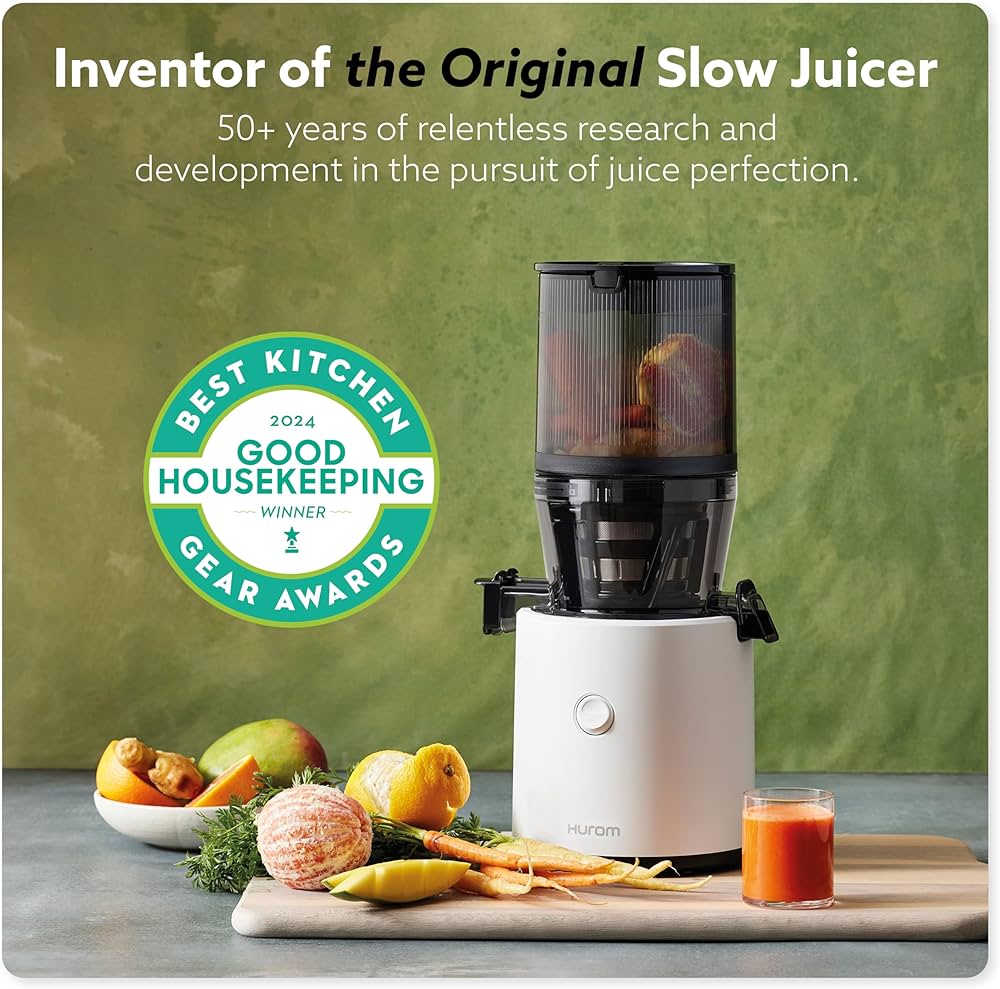 Hurom H320 Slow Juicer | Ultra Low Pulp | Hands-Free | Hopper Fits