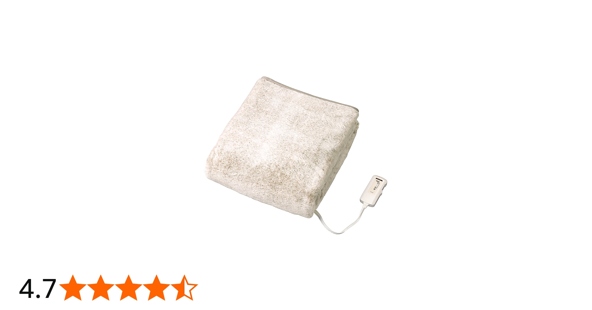 Amazon | コイズミ 電気毛布 掛敷毛布 ラビットファー調 丸洗い可 188