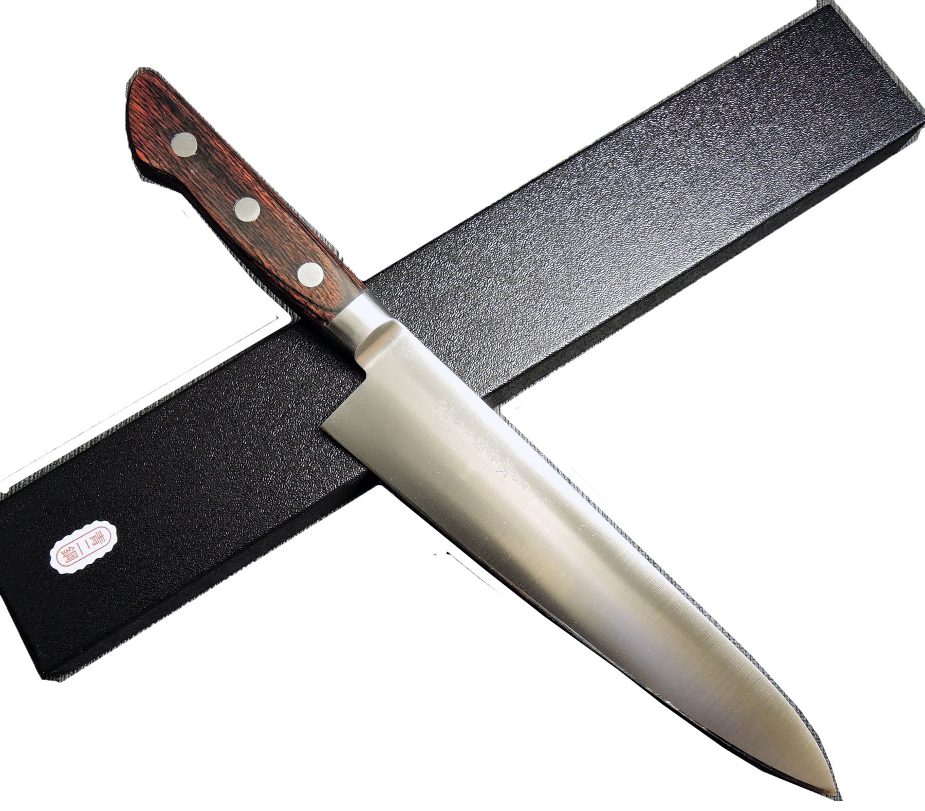 Amazon | 堺孝行 洋ハンドル 青二鋼 両刃 本刃付 日本製 (牛刀_210mm