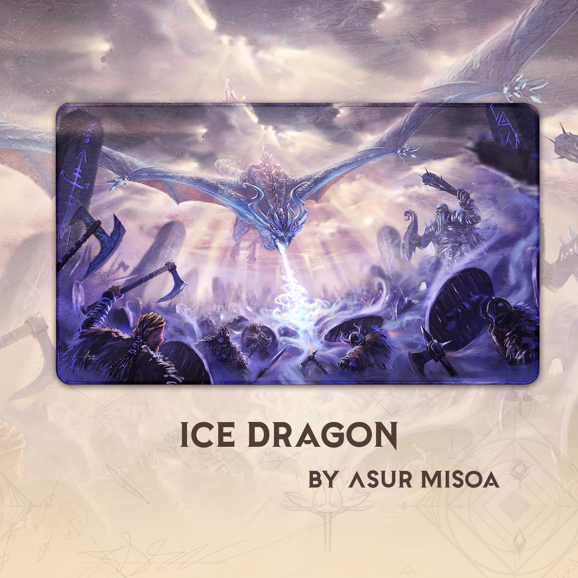 Amazon.com: Paramint Ice Dragon (Stitched) - MTG Playmat by Asur