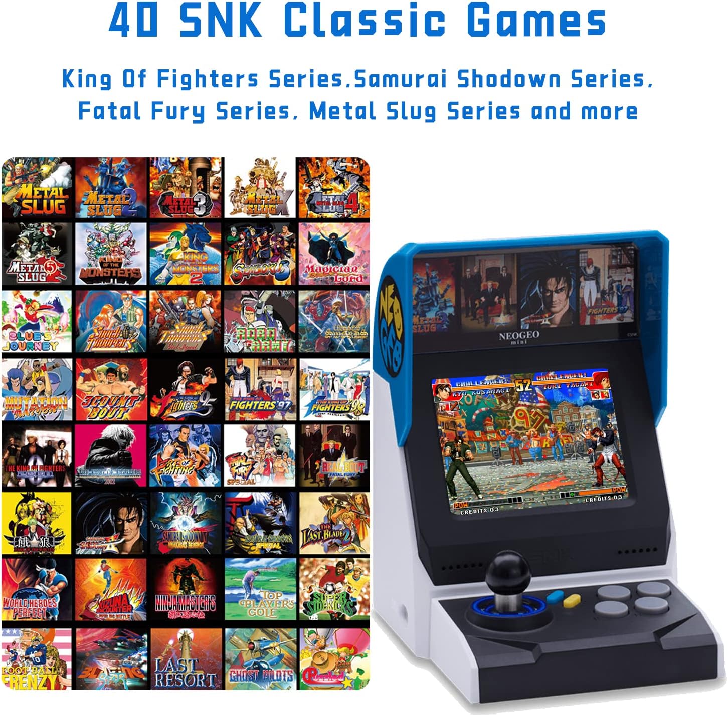 Amazon.com: SNK 40th Anniversary NEOGEO MINI Arcade Console, 3.5