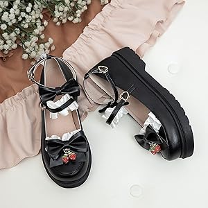Amazon | [GooMaShoes] 可愛い フラット ロリータ パンプス レディース