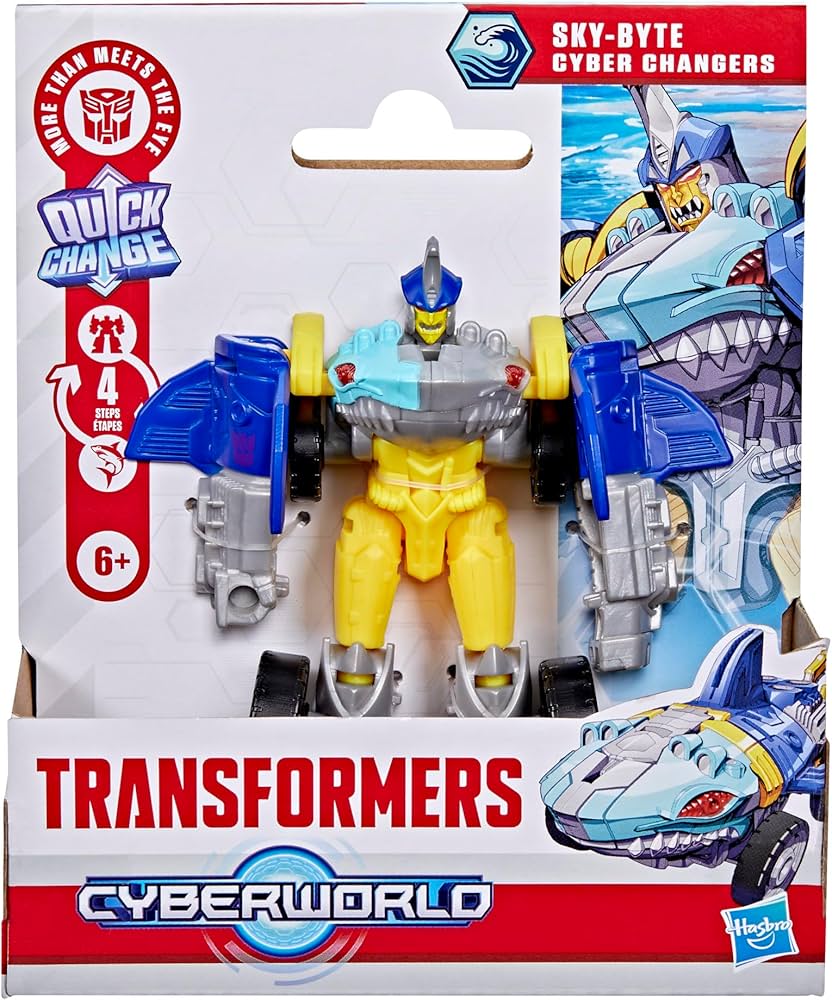 Amazon.com: Transformers CYBERWORLD Sky-Byte Cyber Changers 4-Inch