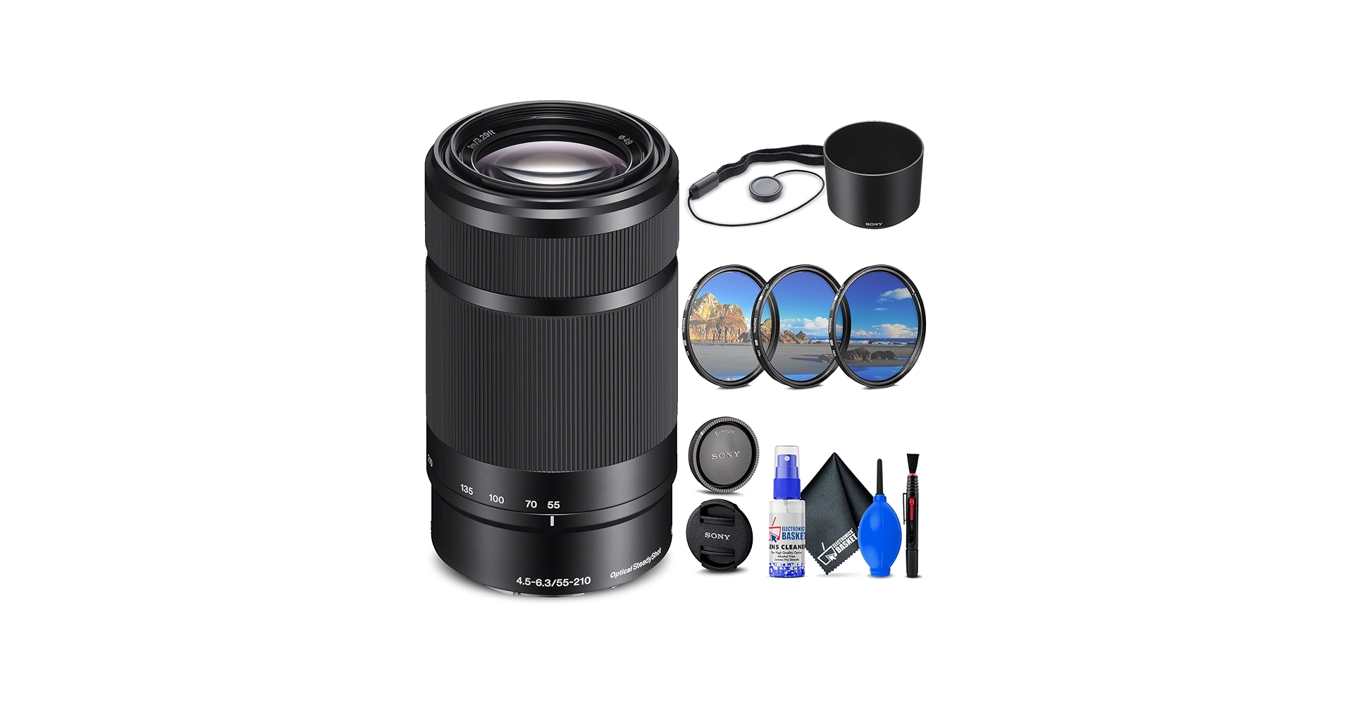Amazon.com : Sony E 55-210mm f/4.5-6.3 OSS Lens (Black) (SEL55210