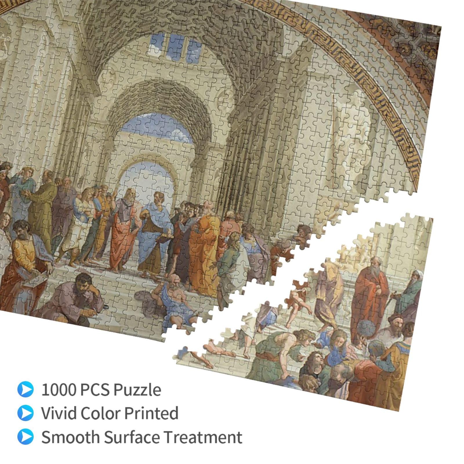Amazon.co.jp: ジグソーパズル 1000ピース 絵画風 壁紙 アテナイの学堂