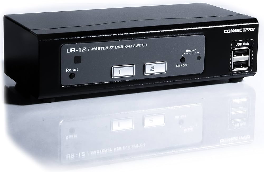 Amazon | CONNECTPRO 2ポート USB2.0 KVMスイッチ タッチパネル対応 UR