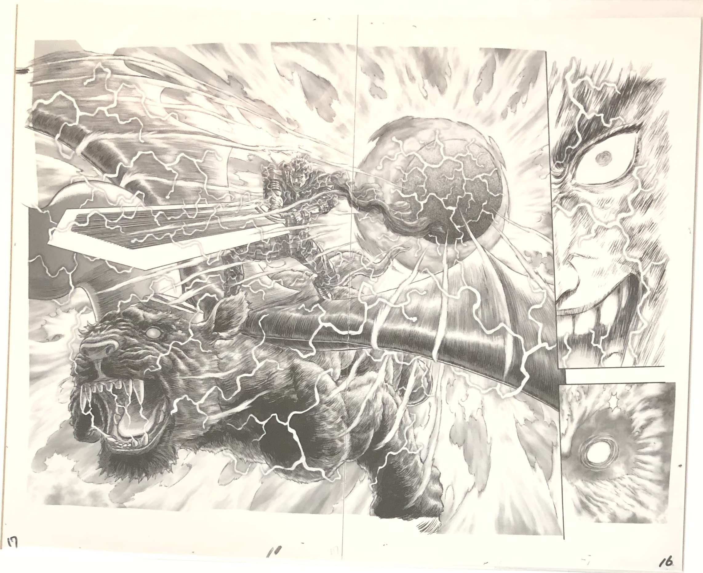 Amazon.co.jp: 大ベルセルク展 複製原画【P】 三浦健太郎 ガッツ