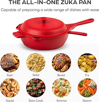 Amazon.com: ZUKA 10 in 1 Ceramic Pan by Granitestone, Large 10