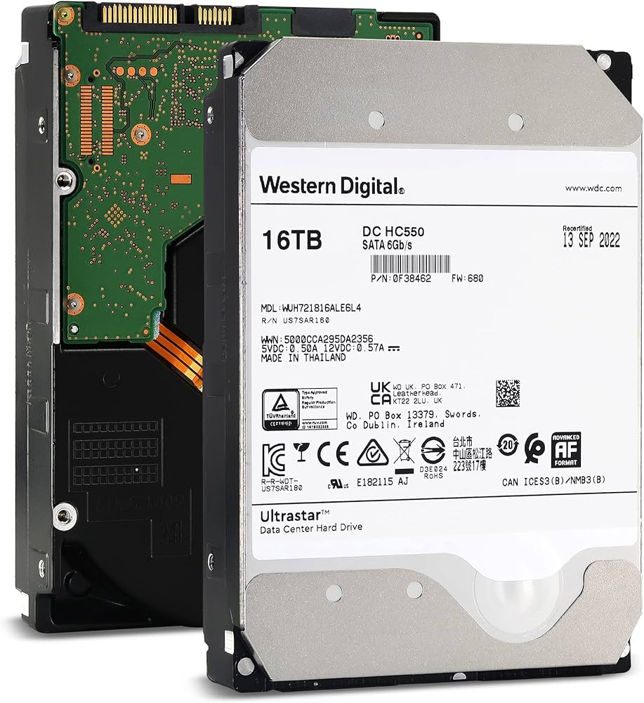 Amazon | Western Digital HDD 16TB WD Ultrastar DC HC550 データ