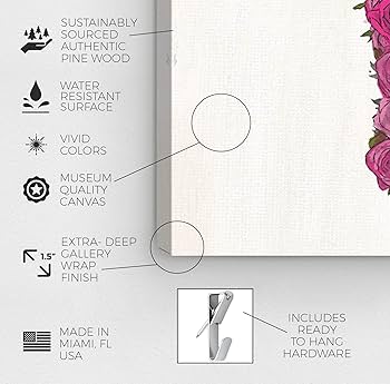 Amazon.co.jp: Oliver Gal Number 5 Rose 'キャンバスアート 16