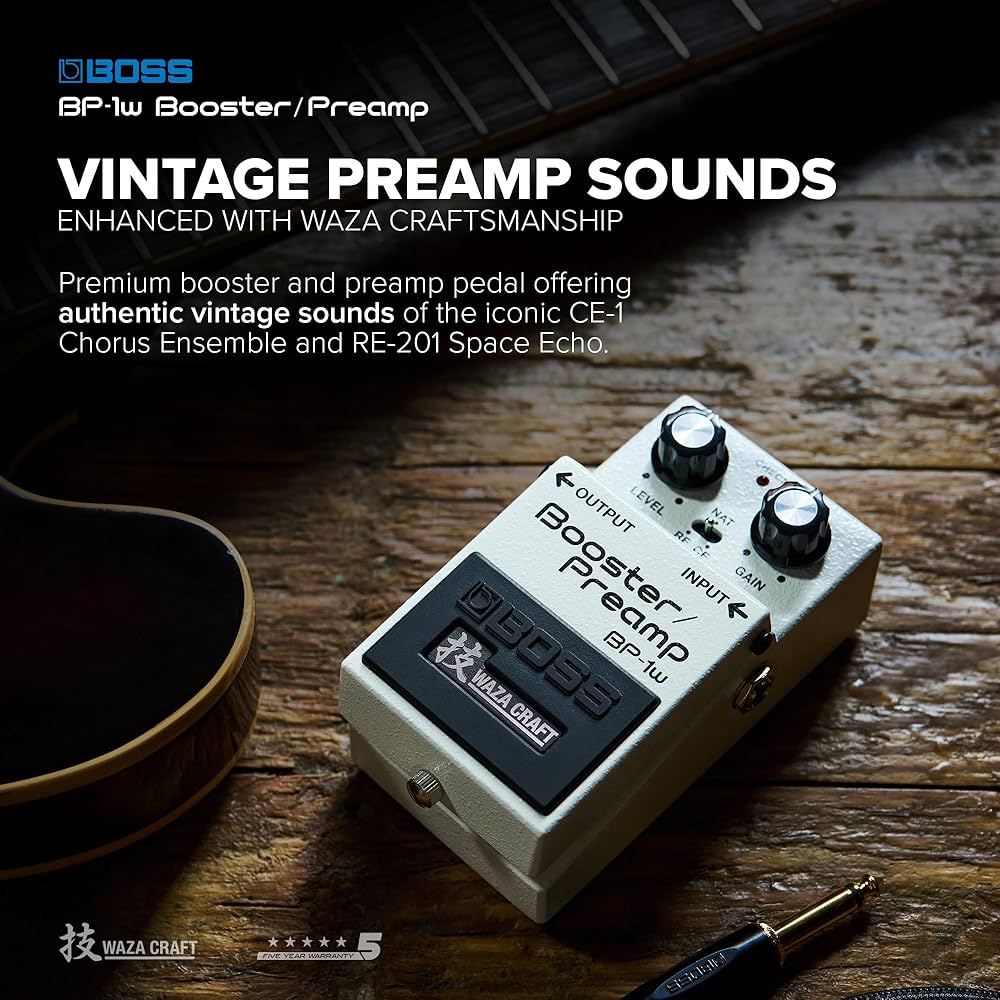 BOSS BP-1W Booster/Preamp | Premium Waza Craft Guitar Effect Pedal