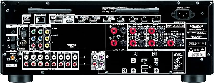 Amazon.co.jp: ONKYO 7.2ch対応AVセンター TX-NR646(B) : 家電＆カメラ