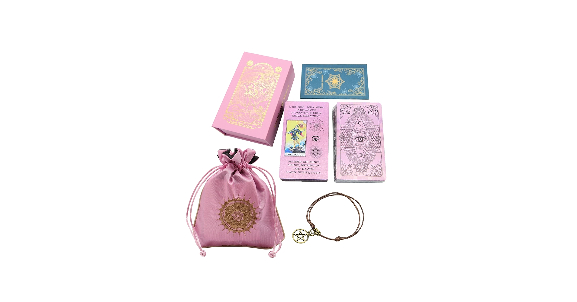 Amazon.co.jp: Felimoa タロットカード ピンク プラスチック製 防水 80
