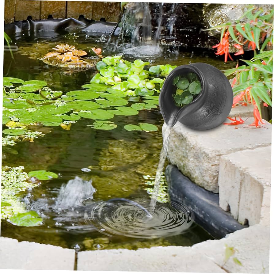 Amazon.co.jp: YARDWE 中庭 瓶 噴水 陶器 魚 水槽 噴水 バルコニー 庭