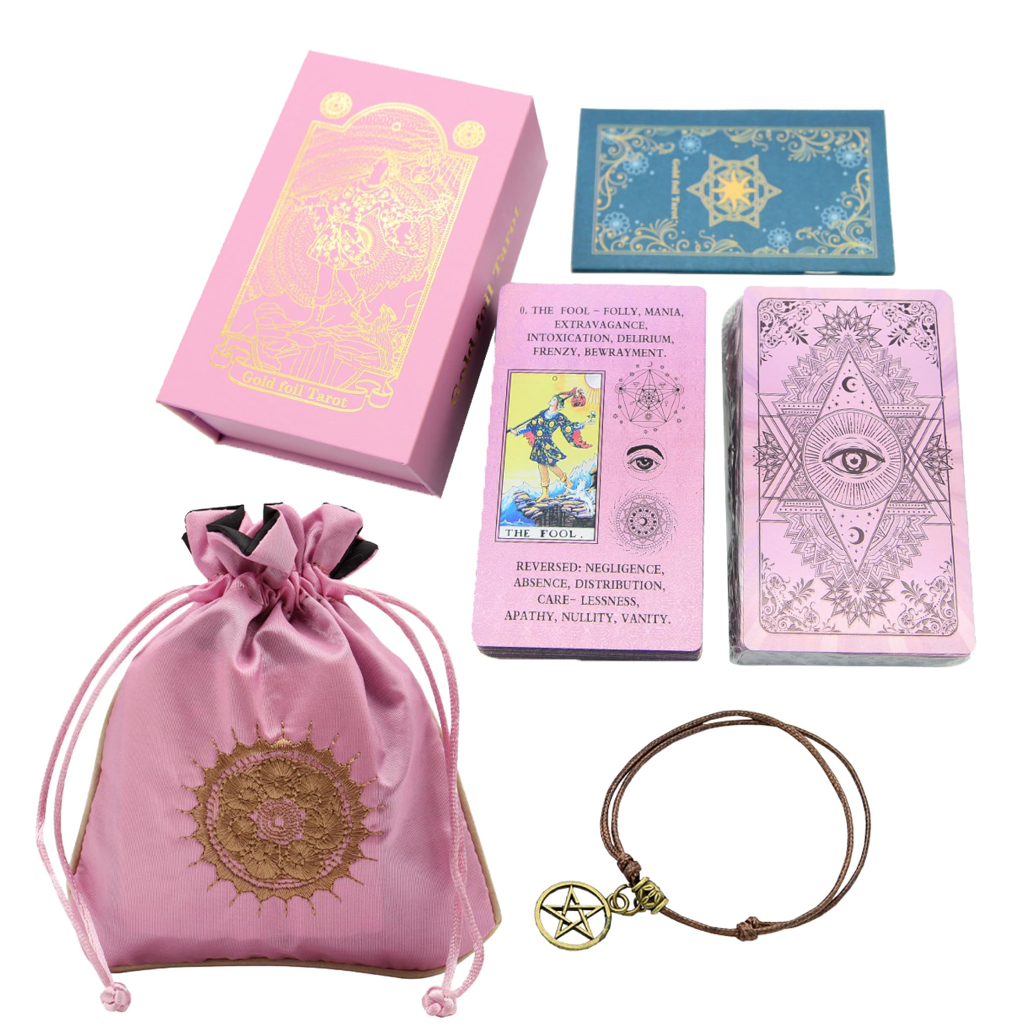 Amazon.co.jp: Felimoa タロットカード ピンク プラスチック製 防水 80