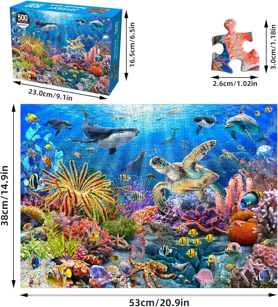 Amazon.com: JOYZEXY 500 Piece Puzzles for Adults, Underwater World
