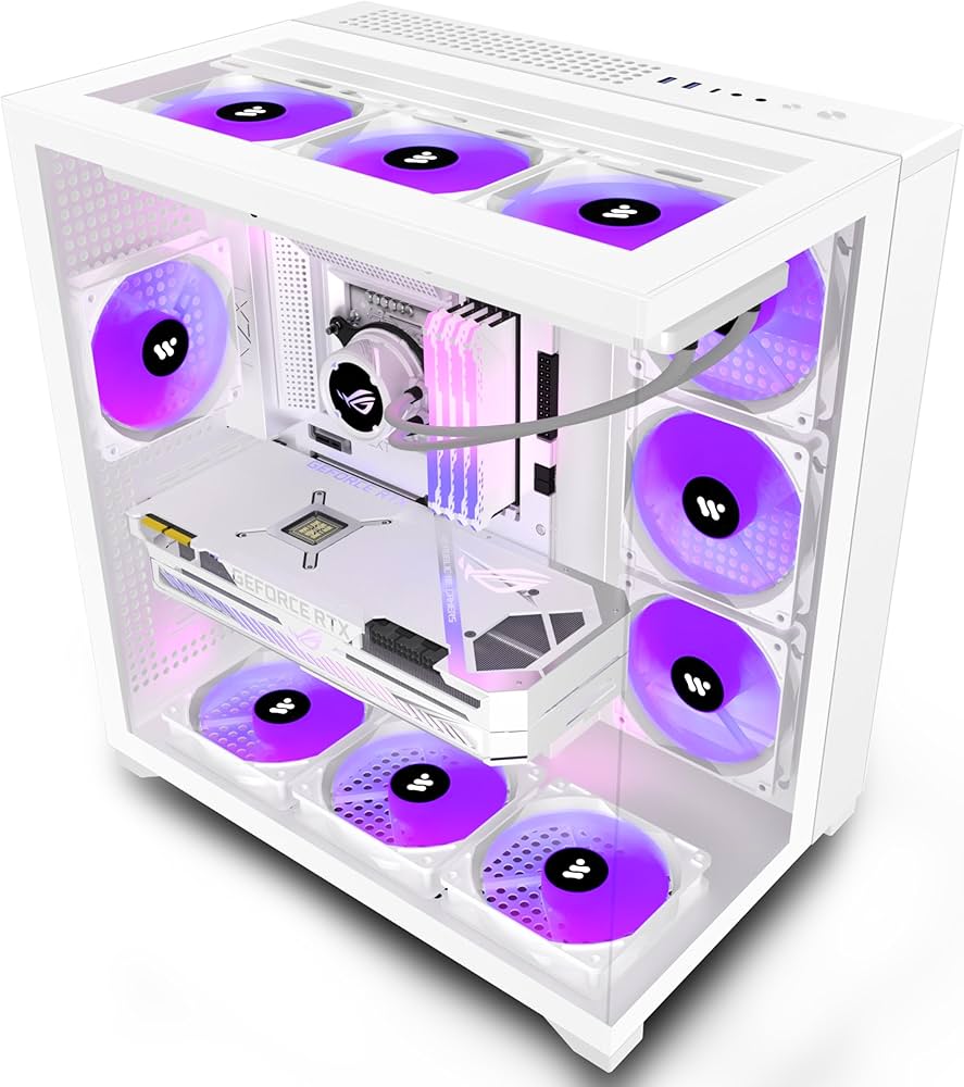 Amazon.co.jp: KEDIERS PCケース ミドルタワー,3 PWMケースファン